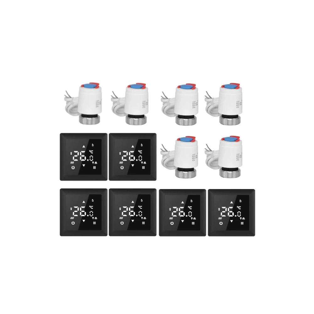 SIRO Smart Underfloor Heating Set for 6 Rooms, Black