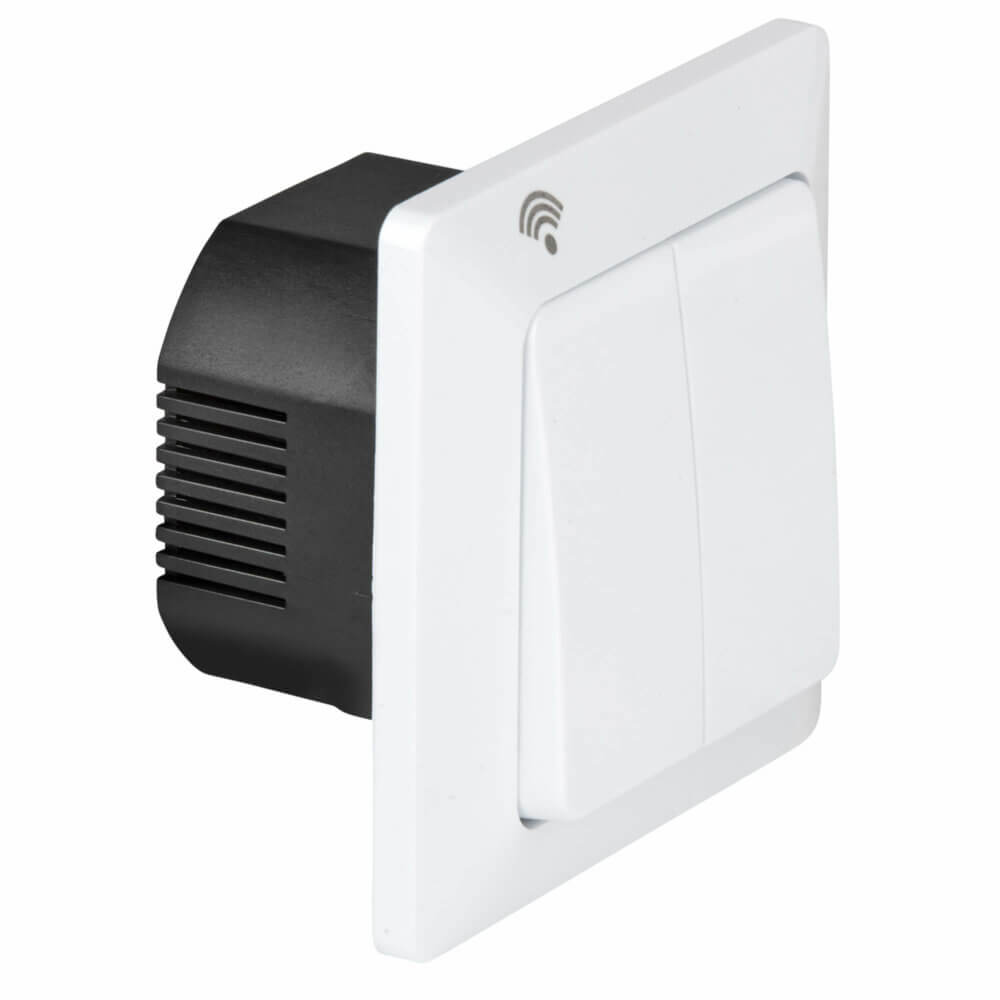 SIRO Smart 2 Kanal Lichtschalter Merkur Ultraweiß