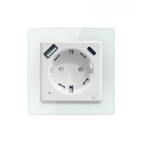 SIRO Unterputz Steckdose Venus Pro mit USB und USB-C, weiß