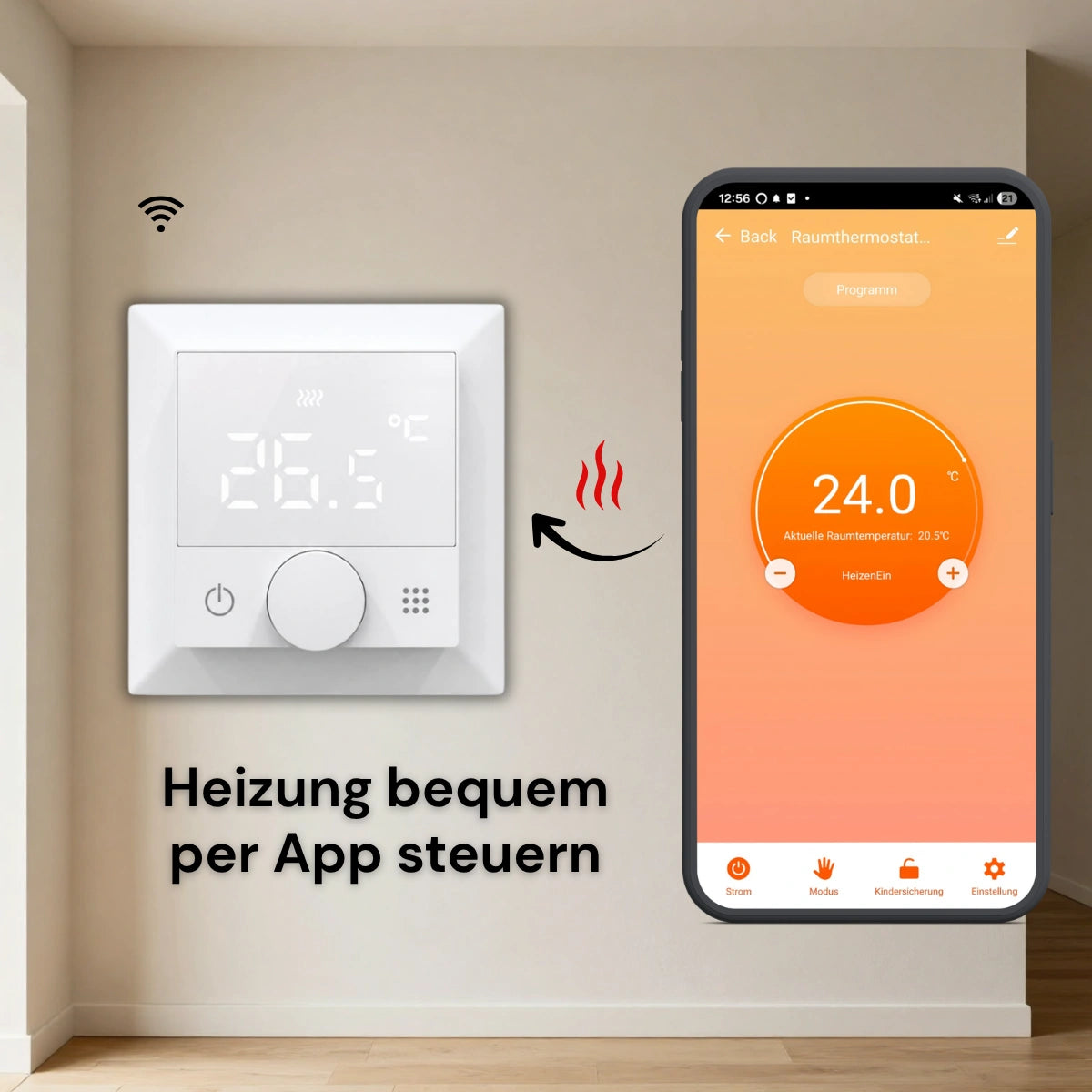 Smart Raumthermostat Curve SL11616W weiß