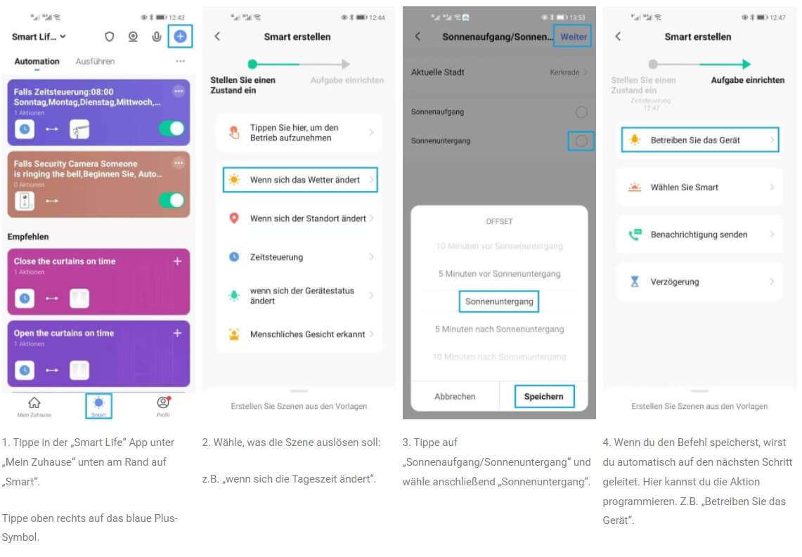 Create a scene in the Smart Life app - Step 1